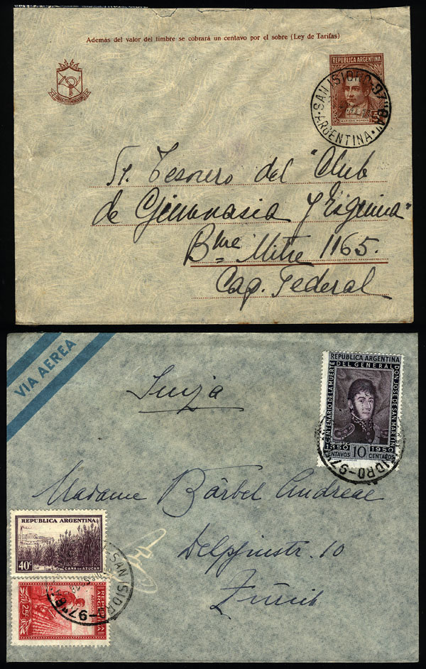 Lot 1246 - Argentina postal history - Guillermo Jalil - Philatino Auction # 2344 ARGENTINA: Lot 1246 - Argentina postal history - Guillermo Jalil - Philatino Auction # 2344 ARGENTINA: