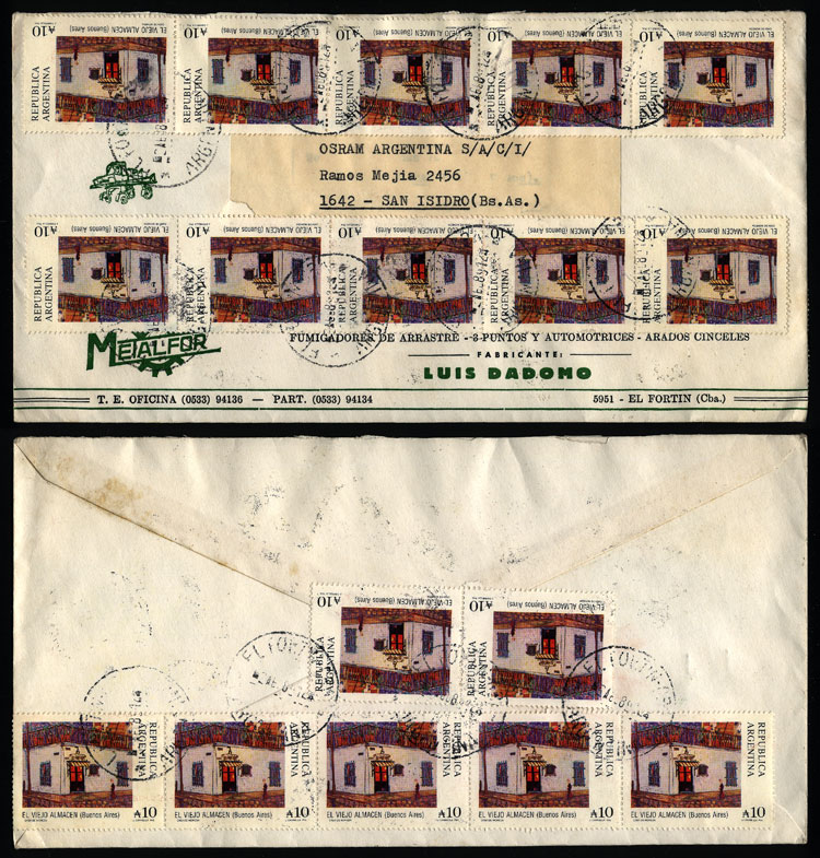 Lot 1281 - Argentina postal history - Guillermo Jalil - Philatino Auction # 2344 ARGENTINA: Lot 1281 - Argentina postal history - Guillermo Jalil - Philatino Auction # 2344 ARGENTINA: