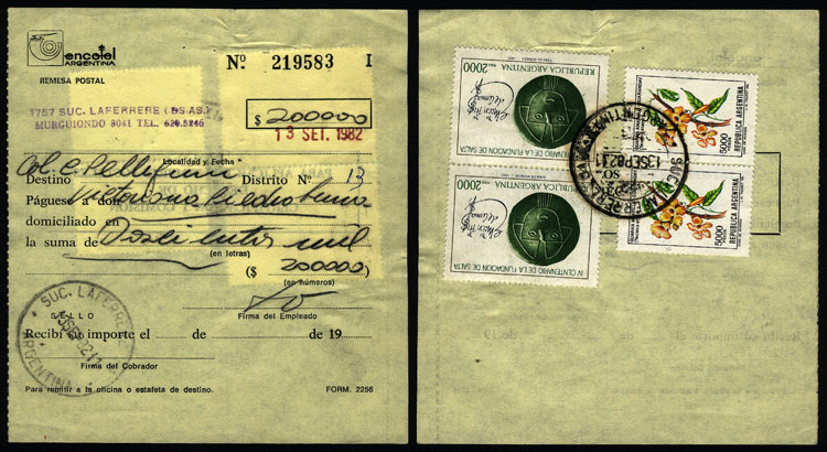 Lot 1277 - Argentina postal history - Guillermo Jalil - Philatino Auction # 2344 ARGENTINA: Lot 1277 - Argentina postal history - Guillermo Jalil - Philatino Auction # 2344 ARGENTINA: