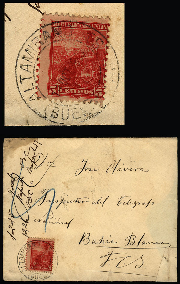 Lot 1213 - Argentina postal history - Guillermo Jalil - Philatino Auction # 2344 ARGENTINA: Lot 1213 - Argentina postal history - Guillermo Jalil - Philatino Auction # 2344 ARGENTINA: