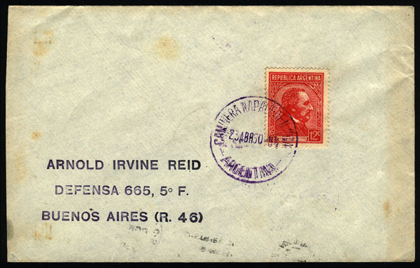 Lot 1250 - Argentina postal history - Guillermo Jalil - Philatino Auction # 2344 ARGENTINA: Lot 1250 - Argentina postal history - Guillermo Jalil - Philatino Auction # 2344 ARGENTINA: