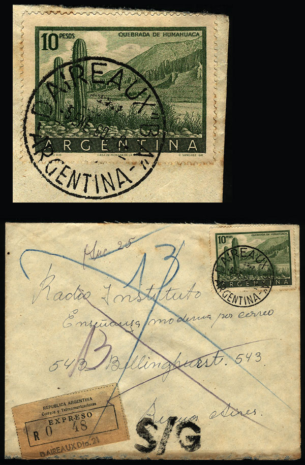 Lot 1263 - Argentina postal history - Guillermo Jalil - Philatino Auction # 2344 ARGENTINA: Lot 1263 - Argentina postal history - Guillermo Jalil - Philatino Auction # 2344 ARGENTINA: