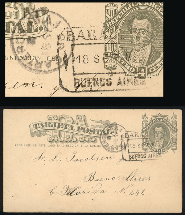 Lot 1195 - Argentina postal history - Guillermo Jalil - Philatino Auction # 2344 ARGENTINA: Lot 1195 - Argentina postal history - Guillermo Jalil - Philatino Auction # 2344 ARGENTINA: