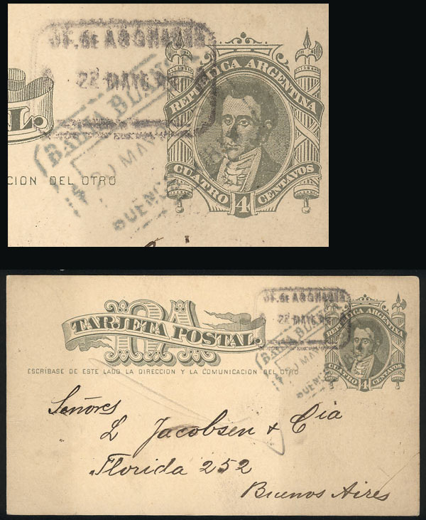 Lot 1197 - Argentina postal history - Guillermo Jalil - Philatino Auction # 2344 ARGENTINA: Lot 1197 - Argentina postal history - Guillermo Jalil - Philatino Auction # 2344 ARGENTINA: