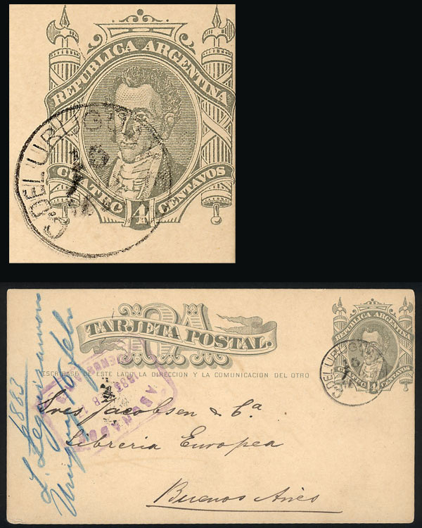 Lot 1193 - Argentina postal history - Guillermo Jalil - Philatino Auction # 2344 ARGENTINA: Lot 1193 - Argentina postal history - Guillermo Jalil - Philatino Auction # 2344 ARGENTINA: