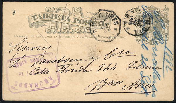 Lot 1192 - Argentina postal history - Guillermo Jalil - Philatino Auction # 2344 ARGENTINA: Lot 1192 - Argentina postal history - Guillermo Jalil - Philatino Auction # 2344 ARGENTINA: