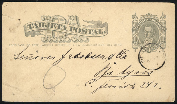 Lot 1196 - Argentina postal history - Guillermo Jalil - Philatino Auction # 2344 ARGENTINA: Lot 1196 - Argentina postal history - Guillermo Jalil - Philatino Auction # 2344 ARGENTINA: