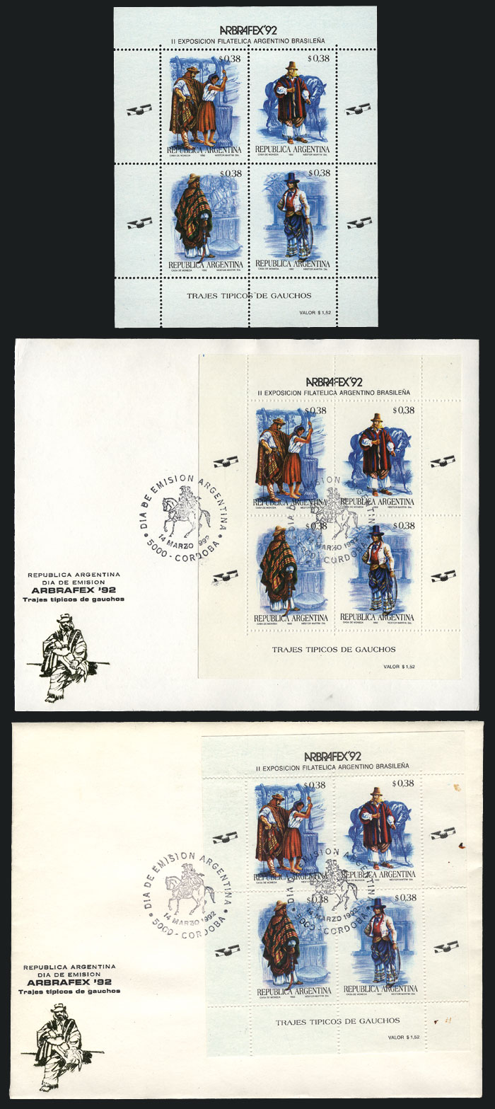 Lot 1030 - Argentina souvenir sheets - Guillermo Jalil - Philatino Auction # 2344 ARGENTINA: Lot 1030 - Argentina souvenir sheets - Guillermo Jalil - Philatino Auction # 2344 ARGENTINA: