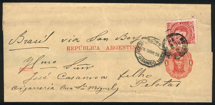 Lot 1202 - Argentina postal history - Guillermo Jalil - Philatino Auction # 2344 ARGENTINA: Lot 1202 - Argentina postal history - Guillermo Jalil - Philatino Auction # 2344 ARGENTINA: