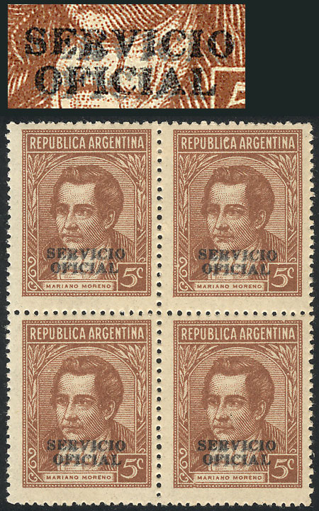 Lot 1142 - Argentina official stamps - Guillermo Jalil - Philatino Auction # 2344 ARGENTINA: Lot 1142 - Argentina official stamps - Guillermo Jalil - Philatino Auction # 2344 ARGENTINA: