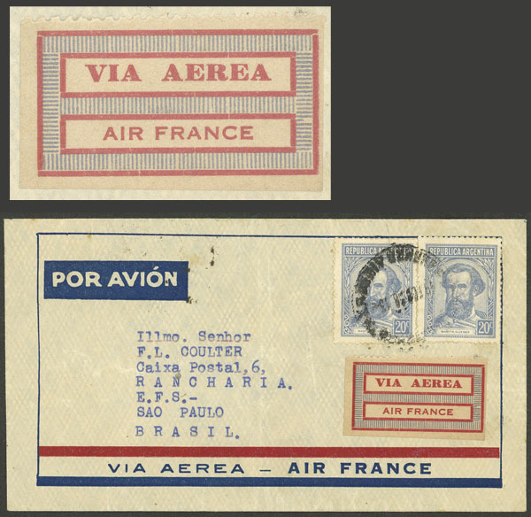 Lot 217 - Argentina POSTAL HISTORY - FLIGHTS -  Guillermo Jalil - Philatino Auction # 2345 ARGENTINA: Special auction of late November