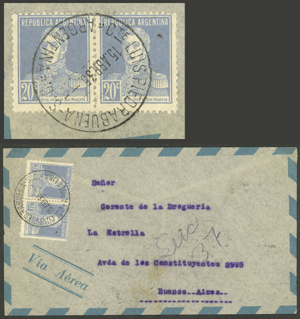 Lot 213 - Argentina POSTAL HISTORY - FLIGHTS -  Guillermo Jalil - Philatino Auction # 2345 ARGENTINA: Special auction of late November