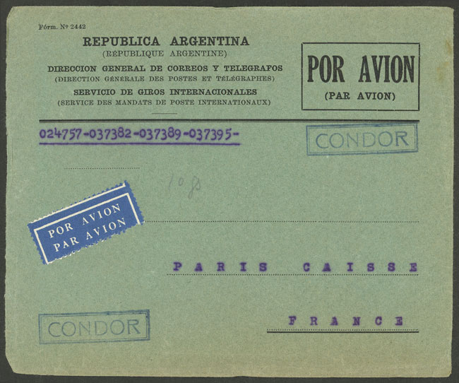 Lot 216 - Argentina POSTAL HISTORY - FLIGHTS -  Guillermo Jalil - Philatino Auction # 2345 ARGENTINA: Special auction of late November