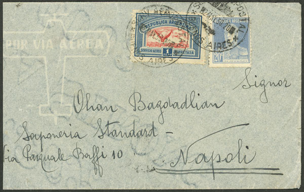 Lot 203 - Argentina POSTAL HISTORY - FLIGHTS -  Guillermo Jalil - Philatino Auction # 2345 ARGENTINA: Special auction of late November