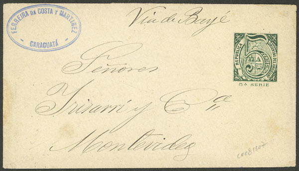 Lot 66 - Uruguay postal history -  Guillermo Jalil - Philatino Auction # 2346 URUGUAY: Special December auction