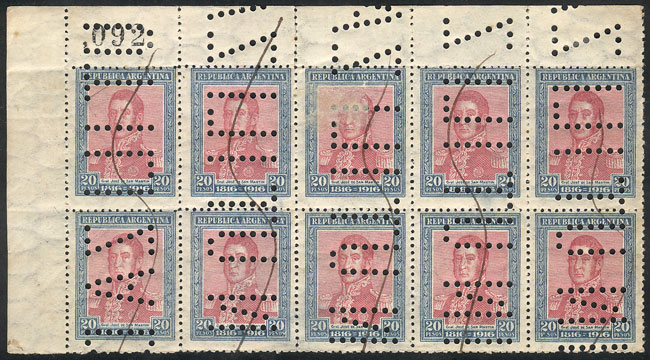 Lot 260 - Argentina general issues -  Guillermo Jalil - Philatino Auction # 2347 ARGENTINA: 