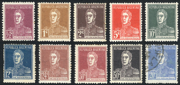 Lot 347 - Argentina general issues -  Guillermo Jalil - Philatino Auction # 2347 ARGENTINA: 