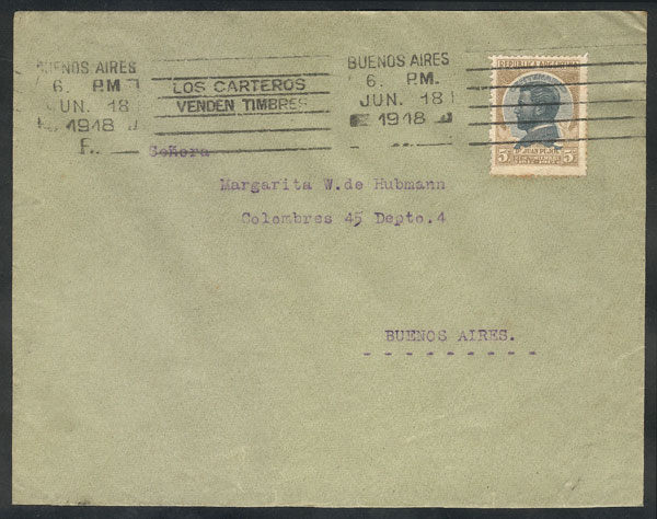 Lot 1222 - Argentina postal history - Guillermo Jalil - Philatino Auction # 2347 ARGENTINA: Lot 1222 - Argentina postal history - Guillermo Jalil - Philatino Auction # 2347 ARGENTINA: