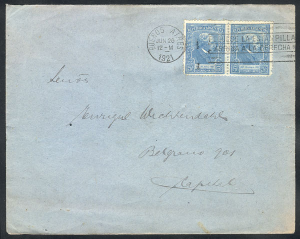 Lot 1224 - Argentina postal history - Guillermo Jalil - Philatino Auction # 2347 ARGENTINA: Lot 1224 - Argentina postal history - Guillermo Jalil - Philatino Auction # 2347 ARGENTINA: