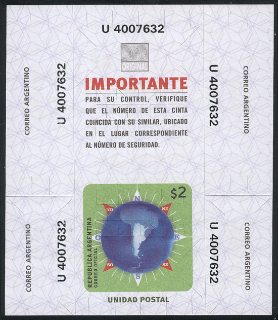 Lot 1084 - Argentina parcel post seals -  Guillermo Jalil - Philatino Auction # 2347 ARGENTINA: 