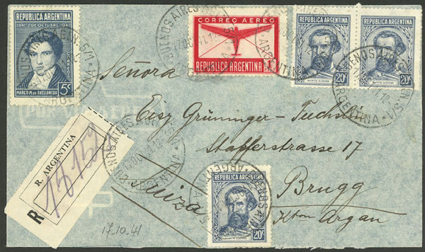 Lot 1245 - Argentina postal history -  Guillermo Jalil - Philatino Auction # 2347 ARGENTINA: 