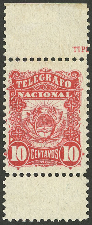 Lot 1157 - Argentina telegraph stamps -  Guillermo Jalil - Philatino Auction # 2347 ARGENTINA: 