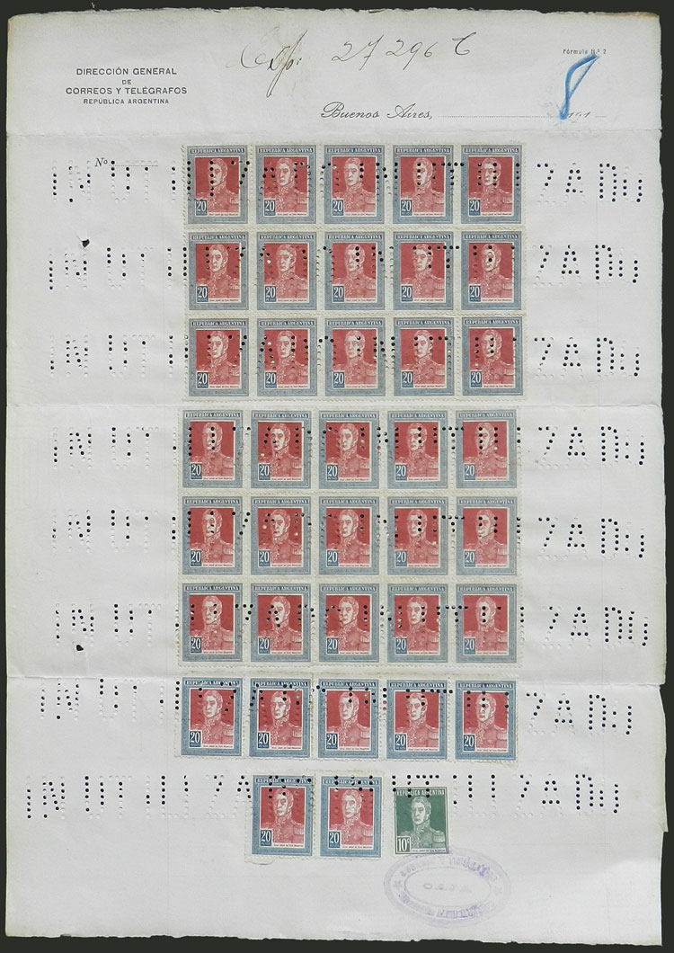Lot 328 - Argentina general issues -  Guillermo Jalil - Philatino Auction # 2347 ARGENTINA: 