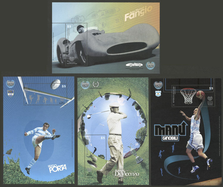 Lot 1068 - Argentina souvenir sheets - Guillermo Jalil - Philatino Auction # 2347 ARGENTINA: Lot 1068 - Argentina souvenir sheets - Guillermo Jalil - Philatino Auction # 2347 ARGENTINA: