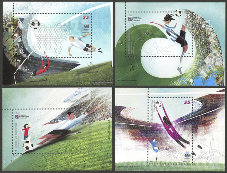 Lot 1077 - Argentina souvenir sheets -  Guillermo Jalil - Philatino Auction # 2347 ARGENTINA: 