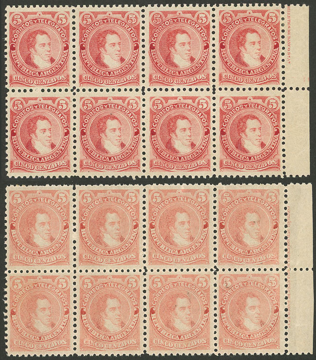 Lot 107 - Argentina general issues - Guillermo Jalil - Philatino Auction # 2347 ARGENTINA: Lot 107 - Argentina general issues - Guillermo Jalil - Philatino Auction # 2347 ARGENTINA: