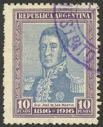 Lot 259 - Argentina general issues -  Guillermo Jalil - Philatino Auction # 2347 ARGENTINA: 