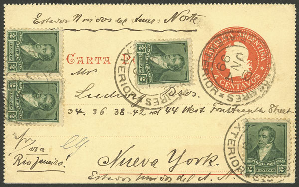 Lot 1210 - Argentina postal history - Guillermo Jalil - Philatino Auction # 2347 ARGENTINA: Lot 1210 - Argentina postal history - Guillermo Jalil - Philatino Auction # 2347 ARGENTINA: