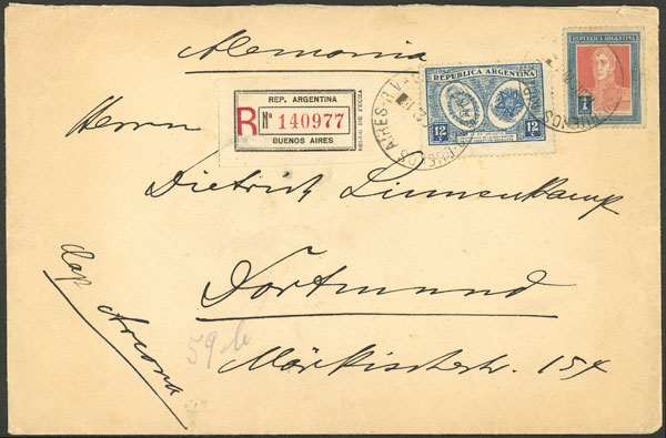 Lot 1232 - Argentina postal history -  Guillermo Jalil - Philatino Auction # 2347 ARGENTINA: 