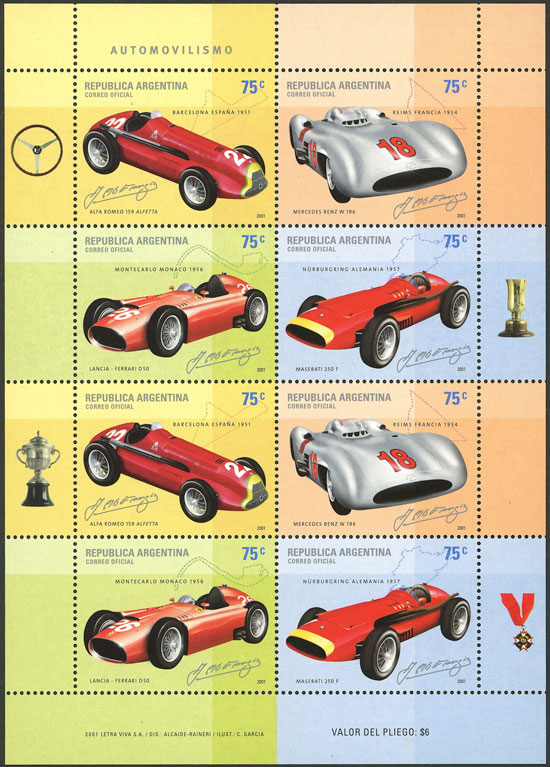 Lot 1055 - Argentina souvenir sheets - Guillermo Jalil - Philatino Auction # 2347 ARGENTINA: Lot 1055 - Argentina souvenir sheets - Guillermo Jalil - Philatino Auction # 2347 ARGENTINA: