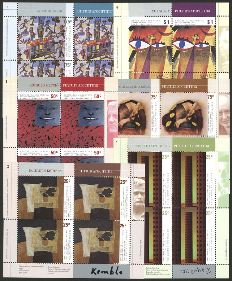 Lot 1056 - Argentina souvenir sheets - Guillermo Jalil - Philatino Auction # 2347 ARGENTINA: Lot 1056 - Argentina souvenir sheets - Guillermo Jalil - Philatino Auction # 2347 ARGENTINA: