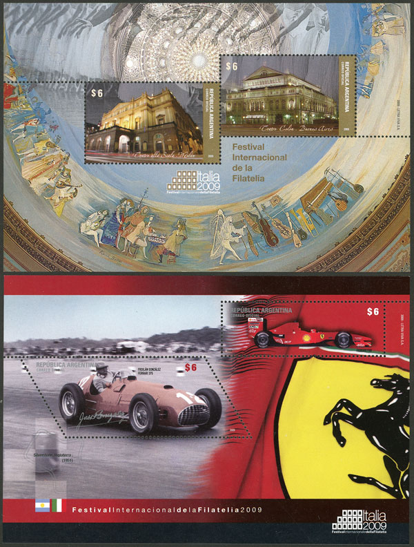 Lot 1073 - Argentina souvenir sheets - Guillermo Jalil - Philatino Auction # 2347 ARGENTINA: Lot 1073 - Argentina souvenir sheets - Guillermo Jalil - Philatino Auction # 2347 ARGENTINA: