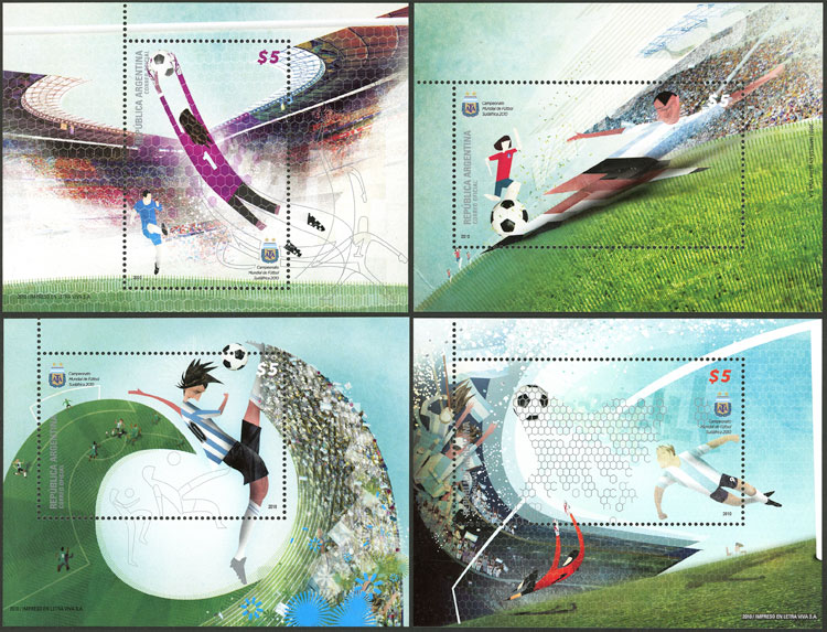 Lot 1078 - Argentina souvenir sheets -  Guillermo Jalil - Philatino Auction # 2347 ARGENTINA: 