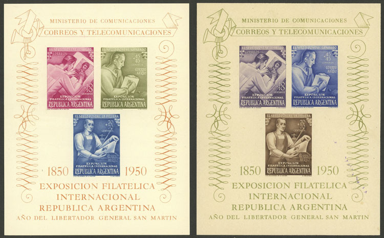 Lot 1007 - Argentina souvenir sheets - Guillermo Jalil - Philatino Auction # 2347 ARGENTINA: Lot 1007 - Argentina souvenir sheets - Guillermo Jalil - Philatino Auction # 2347 ARGENTINA: