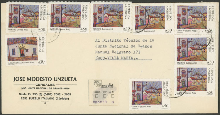 Lot 1285 - Argentina postal history - Guillermo Jalil - Philatino Auction # 2347 ARGENTINA: Lot 1285 - Argentina postal history - Guillermo Jalil - Philatino Auction # 2347 ARGENTINA:
