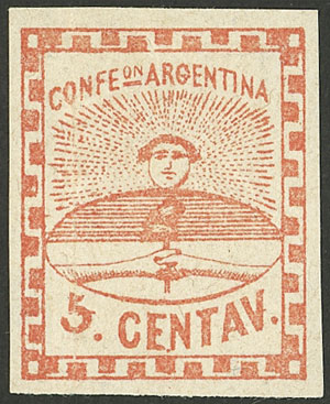 Lot 14 - Argentina confederation - Guillermo Jalil - Philatino Auction # 2347 ARGENTINA: Lot 14 - Argentina confederation - Guillermo Jalil - Philatino Auction # 2347 ARGENTINA: