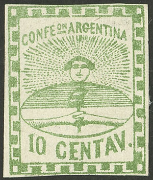 Lot 15 - Argentina confederation - Guillermo Jalil - Philatino Auction # 2347 ARGENTINA: Lot 15 - Argentina confederation - Guillermo Jalil - Philatino Auction # 2347 ARGENTINA: