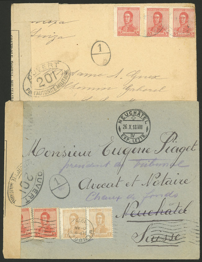 Lot 1221 - Argentina postal history - Guillermo Jalil - Philatino Auction # 2347 ARGENTINA: Lot 1221 - Argentina postal history - Guillermo Jalil - Philatino Auction # 2347 ARGENTINA:
