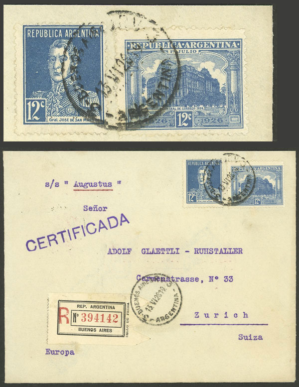 Lot 1230 - Argentina postal history -  Guillermo Jalil - Philatino Auction # 2347 ARGENTINA: 