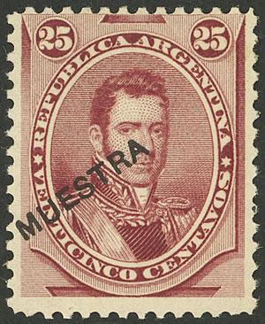 Lot 84 - Argentina general issues -  Guillermo Jalil - Philatino Auction # 2347 ARGENTINA: 