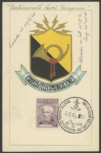 Lot 3 - argentine antarctica postal history - Guillermo Jalil - Philatino Auction # 2347 ARGENTINA: Lot 3 - argentine antarctica postal history - Guillermo Jalil - Philatino Auction # 2347 ARGENTINA:
