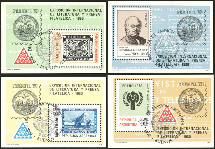 Lot 1014 - Argentina souvenir sheets - Guillermo Jalil - Philatino Auction # 2347 ARGENTINA: Lot 1014 - Argentina souvenir sheets - Guillermo Jalil - Philatino Auction # 2347 ARGENTINA: