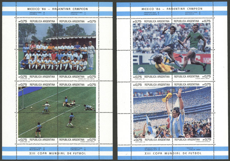 Lot 1020 - Argentina souvenir sheets - Guillermo Jalil - Philatino Auction # 2347 ARGENTINA: Lot 1020 - Argentina souvenir sheets - Guillermo Jalil - Philatino Auction # 2347 ARGENTINA: