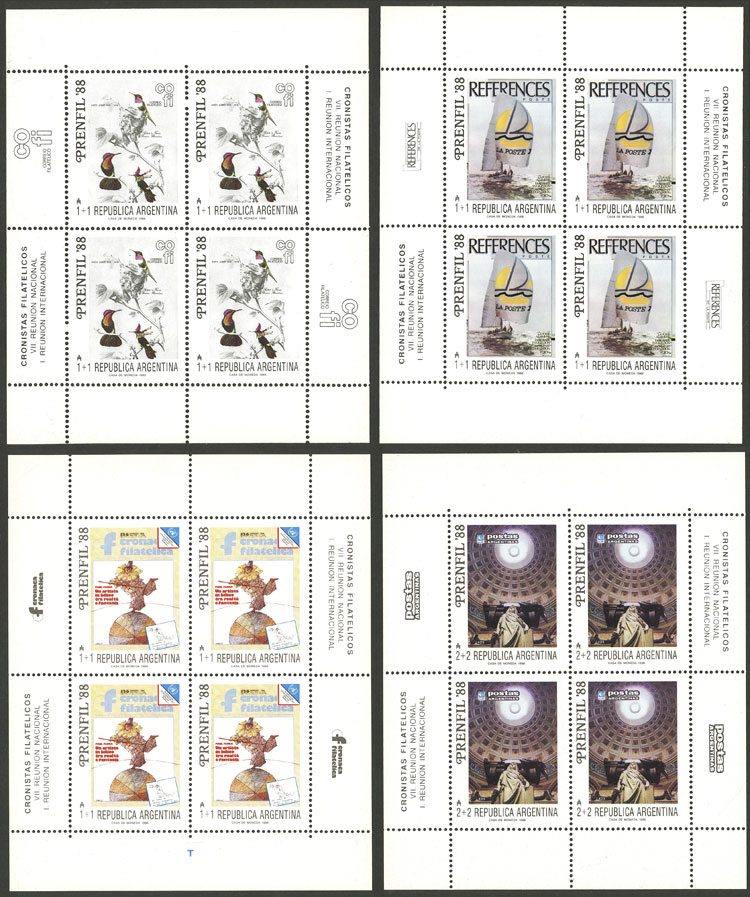 Lot 1024 - Argentina souvenir sheets - Guillermo Jalil - Philatino Auction # 2347 ARGENTINA: Lot 1024 - Argentina souvenir sheets - Guillermo Jalil - Philatino Auction # 2347 ARGENTINA: