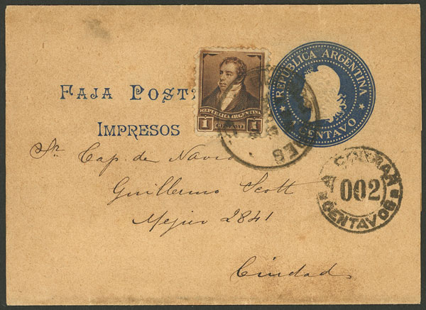 Lot 1211 - Argentina postal history - Guillermo Jalil - Philatino Auction # 2347 ARGENTINA: Lot 1211 - Argentina postal history - Guillermo Jalil - Philatino Auction # 2347 ARGENTINA: