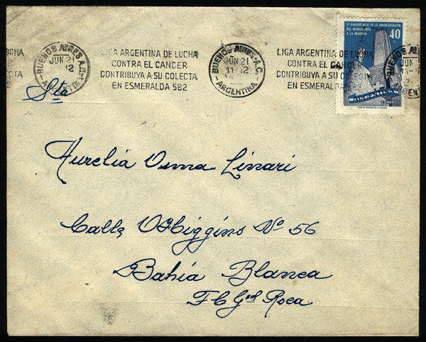 Lot 1259 - Argentina postal history -  Guillermo Jalil - Philatino Auction # 2347 ARGENTINA: 
